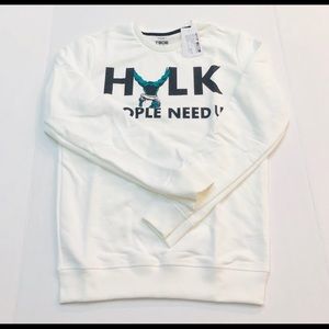 TBOE Incredible hulk White sweaters men’s medium